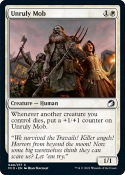 2021 Magic: The Gathering: Innistrad: Midnight Hunt (MID) - Unruly Mob (#40, Common) (, Near Mint)
