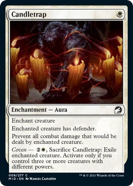 2021 Magic: The Gathering: Innistrad: Midnight Hunt (MID) - Candletrap (#9, Common) (, Near Mint)