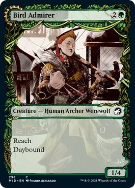 2021 Magic: The Gathering: Innistrad: Midnight Hunt (MID) - Bird Admirer Showcase (#298, Common) (, Near Mint)