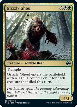 2021 Magic: The Gathering: Innistrad: Midnight Hunt (MID) - Grizzly Ghoul (#226, Uncommon) (, Near Mint)