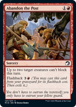 2021 Magic: The Gathering: Innistrad: Midnight Hunt (MID) - Abandon the Post (#127, Common) (, Near Mint)