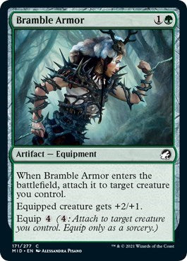 2021 Magic: The Gathering: Innistrad: Midnight Hunt (MID) - Bramble Armor (#171, Common) (Foil, Near Mint)