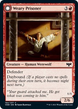 2021 Magic: The Gathering: Innistrad: Crimson Vow (VOW) - Weary Prisoner (#184, Common) (, Near Mint)