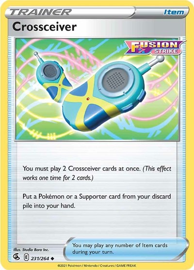 2021 Pokemon: SWSH08: Fusion Strike (SWSH08) - Crossceiver (#231/264, Uncommon) (, Near Mint)