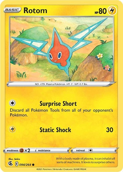 2021 Pokemon: SWSH08: Fusion Strike (SWSH08) - Rotom (#094/264, Common) (, Near Mint)