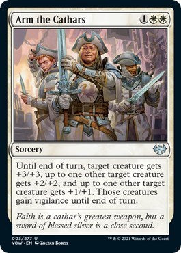 2021 Magic: The Gathering: Innistrad: Crimson Vow (VOW) - Arm the Cathars (#3, Uncommon) (, Near Mint)