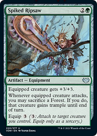 2021 Magic: The Gathering: Innistrad: Crimson Vow (VOW) - Spiked Ripsaw (#220, Uncommon) (, Near Mint)