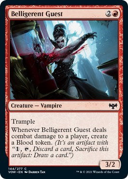 2021 Magic: The Gathering: Innistrad: Crimson Vow (VOW) - Belligerent Guest (#144, Common) (, Near Mint)