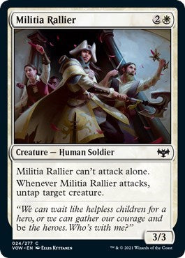 2021 Magic: The Gathering: Innistrad: Crimson Vow (VOW) - Militia Rallier (#24, Common) (, Near Mint)