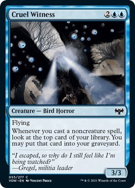 2021 Magic: The Gathering: Innistrad: Crimson Vow (VOW) - Cruel Witness (#55, Common) (, Near Mint)