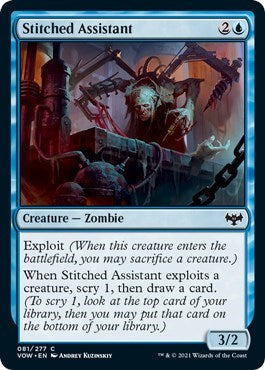 2021 Magic: The Gathering: Innistrad: Crimson Vow (VOW) - Stitched Assistant (#81, Common)
