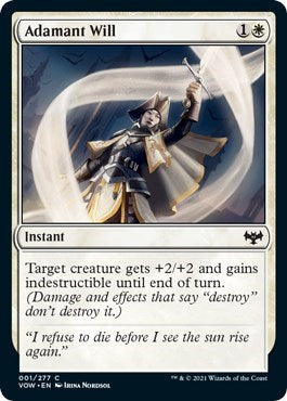 2021 Magic: The Gathering: Innistrad: Crimson Vow (VOW) - Adamant Will (#1, Common) (, Near Mint)
