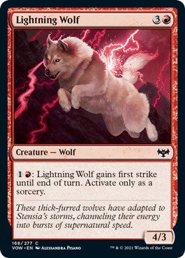 2021 Magic: The Gathering: Innistrad: Crimson Vow (VOW) - Lightning Wolf (#168, Common) (, Near Mint)