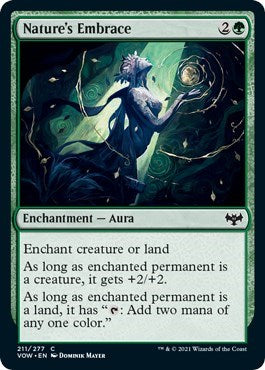 2021 Magic: The Gathering: Innistrad: Crimson Vow (VOW) - Natures Embrace (#211, Common) (, Near Mint)
