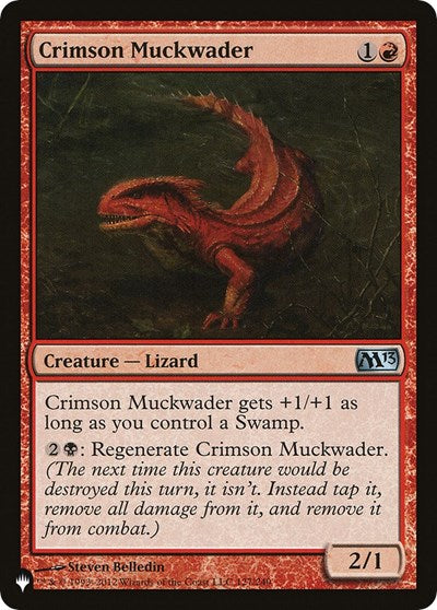 2026 Magic: The Gathering: The List Reprints (LIST) - Crimson Muckwader (#M13-127, Uncommon) (, Near Mint)