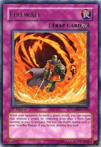 2007 YuGiOh: Force of the Breaker (FOTB) - Firewall (#FOTB-EN060, Rare) (1st Edition, Near Mint)