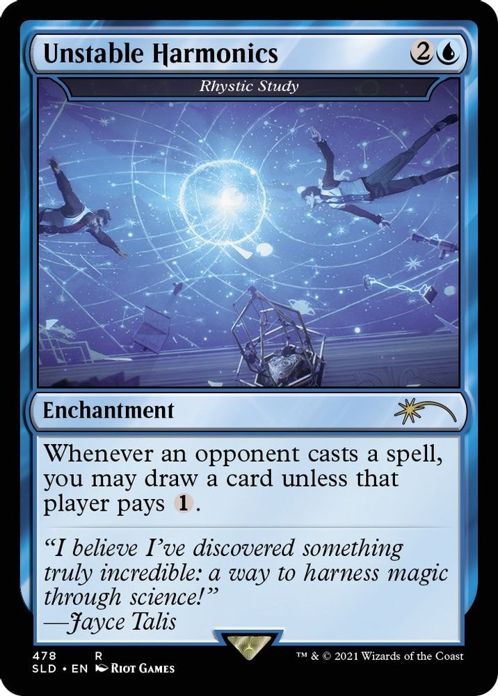 2026 Magic: The Gathering: Secret Lair Drop Series (SLD) - Unstable Harmonics - Rhystic Study (#478, Rare) (, Near Mint)