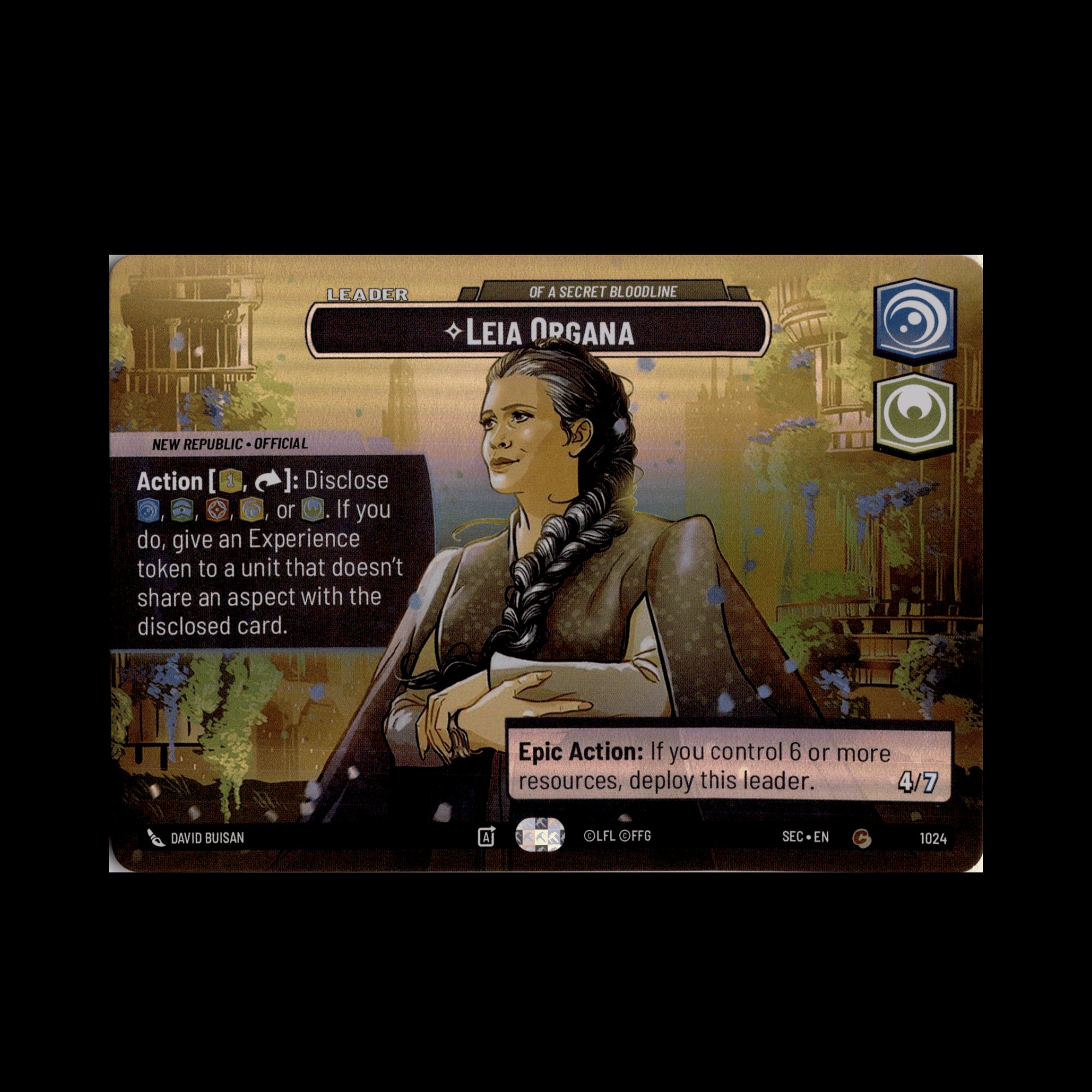 Leia Organa - Of A Secret Bloodline (Showcase) (Back)