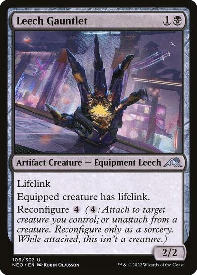 2022 Magic: The Gathering: Kamigawa: Neon Dynasty (NEO) - Leech Gauntlet (#106, Uncommon) (, Near Mint)