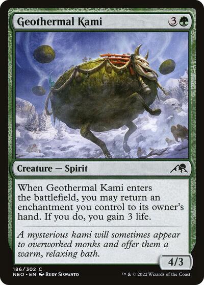2022 Magic: The Gathering: Kamigawa: Neon Dynasty (NEO) - Geothermal Kami (#186, Common) (, Near Mint)