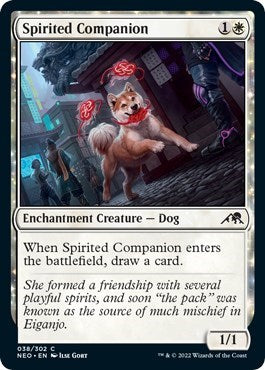 2022 Magic: The Gathering: Kamigawa: Neon Dynasty (NEO) - Spirited Companion (#38, Common) (, Lightly Played)