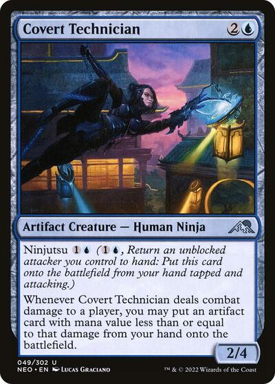 2022 Magic: The Gathering: Kamigawa: Neon Dynasty (NEO) - Covert Technician (#49, Uncommon) (, Near Mint)
