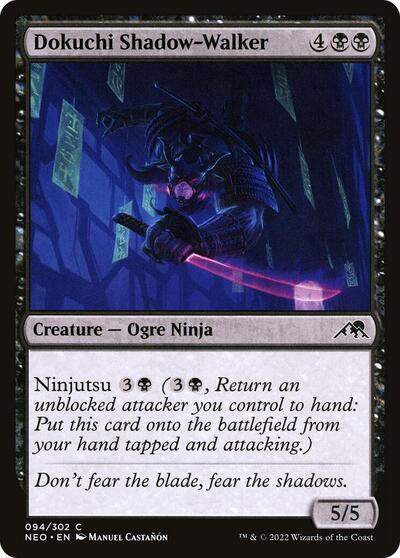 2022 Magic: The Gathering: Kamigawa: Neon Dynasty (NEO) - Dokuchi Shadow Walker (#94, Common) (, Near Mint)