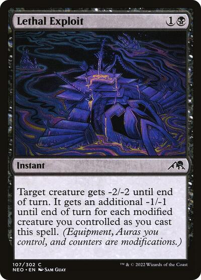 2022 Magic: The Gathering: Kamigawa: Neon Dynasty (NEO) - Lethal Exploit (#107, Common) (, Lightly Played)