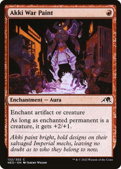 2022 Magic: The Gathering: Kamigawa: Neon Dynasty (NEO) - Akki War Paint (#132, Common) (, Lightly Played)