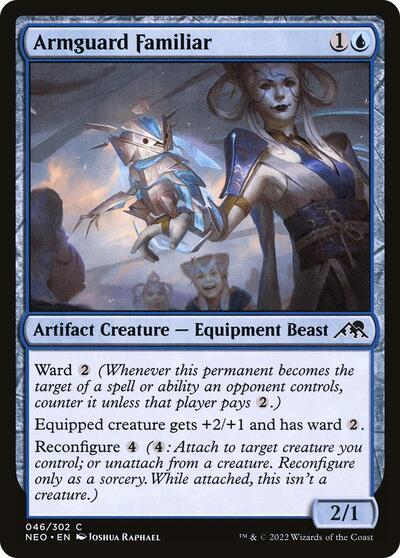 2022 Magic: The Gathering: Kamigawa: Neon Dynasty (NEO) - Armguard Familiar (#46, Common) (, Lightly Played)