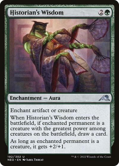 2022 Magic: The Gathering: Kamigawa: Neon Dynasty (NEO) - Historians Wisdom (#192, Uncommon) (, Near Mint)