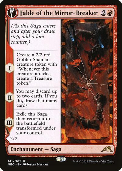 2022 Magic: The Gathering: Kamigawa: Neon Dynasty (NEO) - Fable of the Mirror Breaker (#141, Rare) (, Near Mint)