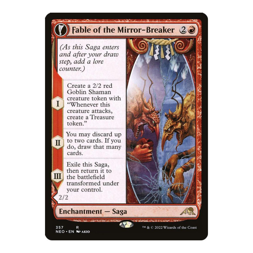 2022 Magic: The Gathering: Kamigawa: Neon Dynasty (NEO) - Fable of the Mirror Breaker Showcase (#357, Rare) (Foil, Near Mint)