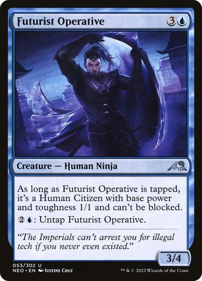 2022 Magic: The Gathering: Kamigawa: Neon Dynasty (NEO) - Futurist Operative (#53, Uncommon) (, Near Mint)