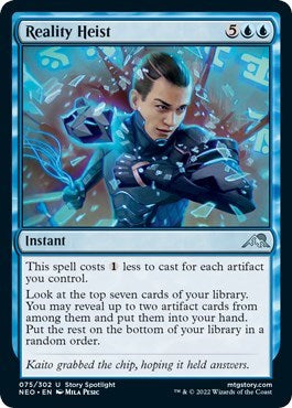 2022 Magic: The Gathering: Kamigawa: Neon Dynasty (NEO) - Reality Heist (#75, Uncommon) (, Near Mint)
