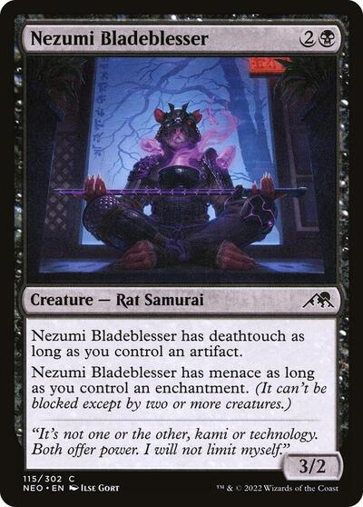 2022 Magic: The Gathering: Kamigawa: Neon Dynasty (NEO) - Nezumi Bladeblesser (#115, Common) (, Near Mint)