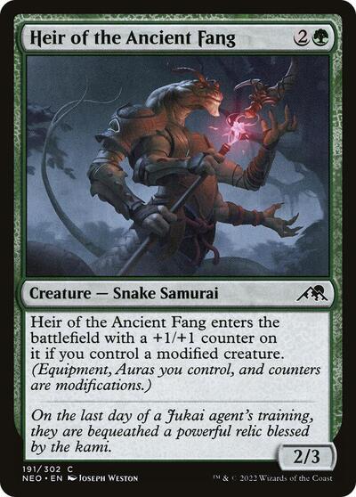 2022 Magic: The Gathering: Kamigawa: Neon Dynasty (NEO) - Heir of the Ancient Fang (#191, Common)