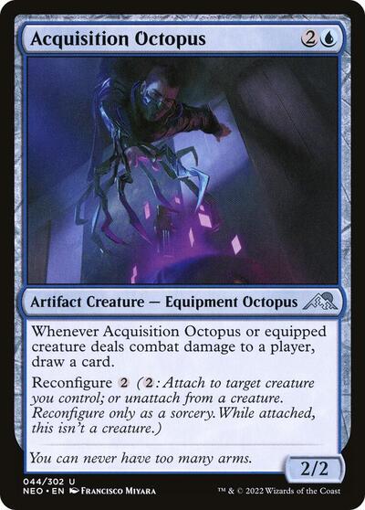 2022 Magic: The Gathering: Kamigawa: Neon Dynasty (NEO) - Acquisition Octopus (#44, Uncommon) (, Near Mint)
