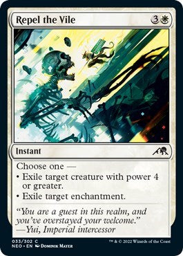 2022 Magic: The Gathering: Kamigawa: Neon Dynasty (NEO) - Repel the Vile (#33, Common) (, Lightly Played)