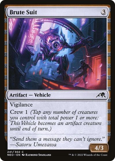 2022 Magic: The Gathering: Kamigawa: Neon Dynasty (NEO) - Brute Suit (#241, Common) (, Lightly Played)