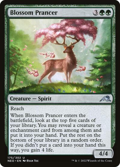 2022 Magic: The Gathering: Kamigawa: Neon Dynasty (NEO) - Blossom Prancer (#175, Uncommon) (, Near Mint)