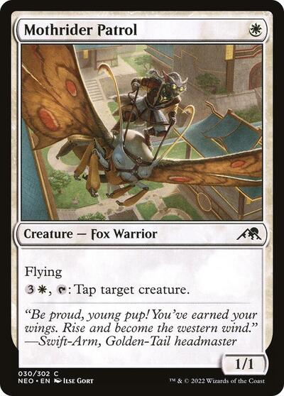 2022 Magic: The Gathering: Kamigawa: Neon Dynasty (NEO) - Mothrider Patrol (#30, Common)