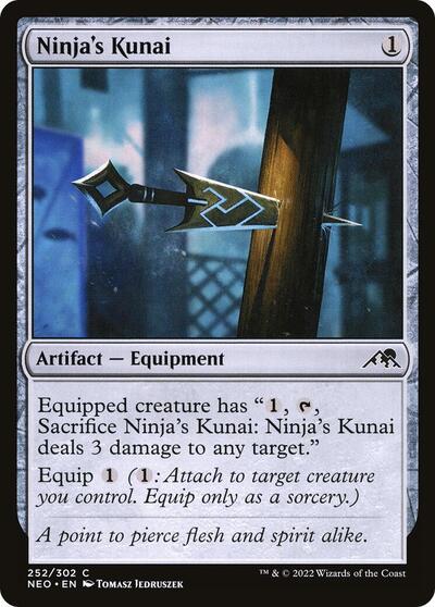 2022 Magic: The Gathering: Kamigawa: Neon Dynasty (NEO) - Ninjas Kunai (#252, Common)