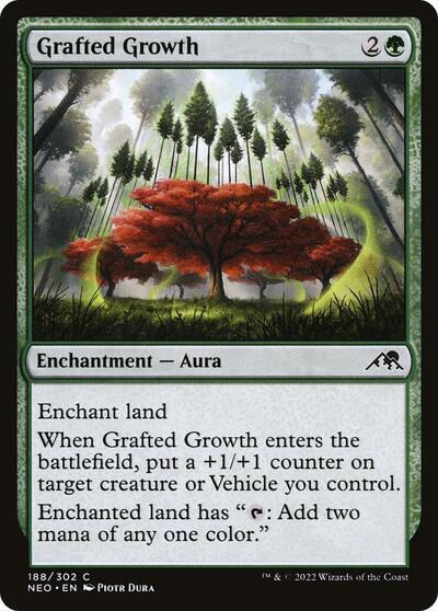 2022 Magic: The Gathering: Kamigawa: Neon Dynasty (NEO) - Grafted Growth (#188, Common)
