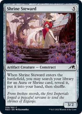 2022 Magic: The Gathering: Kamigawa: Neon Dynasty (NEO) - Shrine Steward (#259, Common) (, Lightly Played)