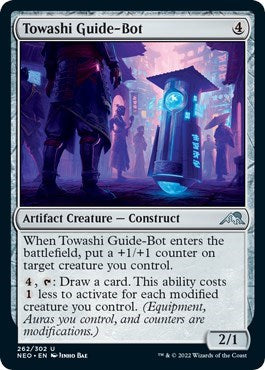 2022 Magic: The Gathering: Kamigawa: Neon Dynasty (NEO) - Towashi Guide Bot (#262, Uncommon) (, Near Mint)