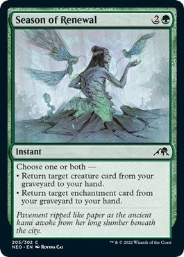 2022 Magic: The Gathering: Kamigawa: Neon Dynasty (NEO) - Season of Renewal (#205, Common)