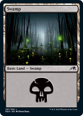 2022 Magic: The Gathering: Kamigawa: Neon Dynasty (NEO) - Swamp 287 (#287, Land) (, Lightly Played)
