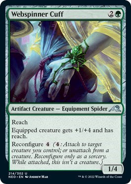 2022 Magic: The Gathering: Kamigawa: Neon Dynasty (NEO) - Webspinner Cuff (#214, Uncommon) (, Near Mint)