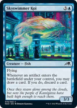 2022 Magic: The Gathering: Kamigawa: Neon Dynasty (NEO) - Skyswimmer Koi (#79, Common) (, Lightly Played)